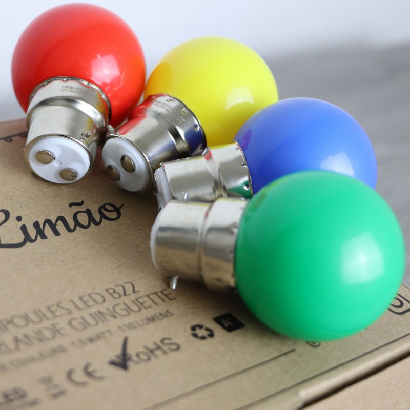 Ampoules LED B22 Limão couleur, la plus puissante jamais conçue.