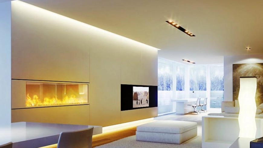 Dalle de plafond décorative à éclairage LED intégré